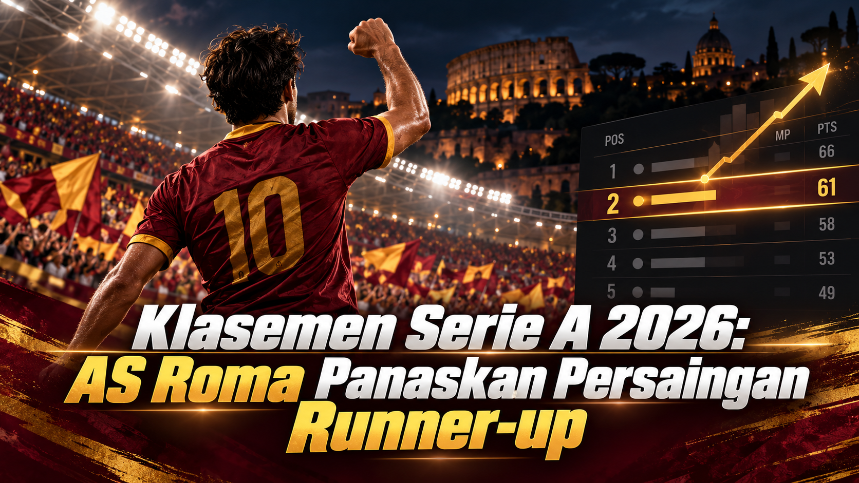 seriea - Klasemen Serie A 2026: AS Roma Panaskan Persaingan Runner-up