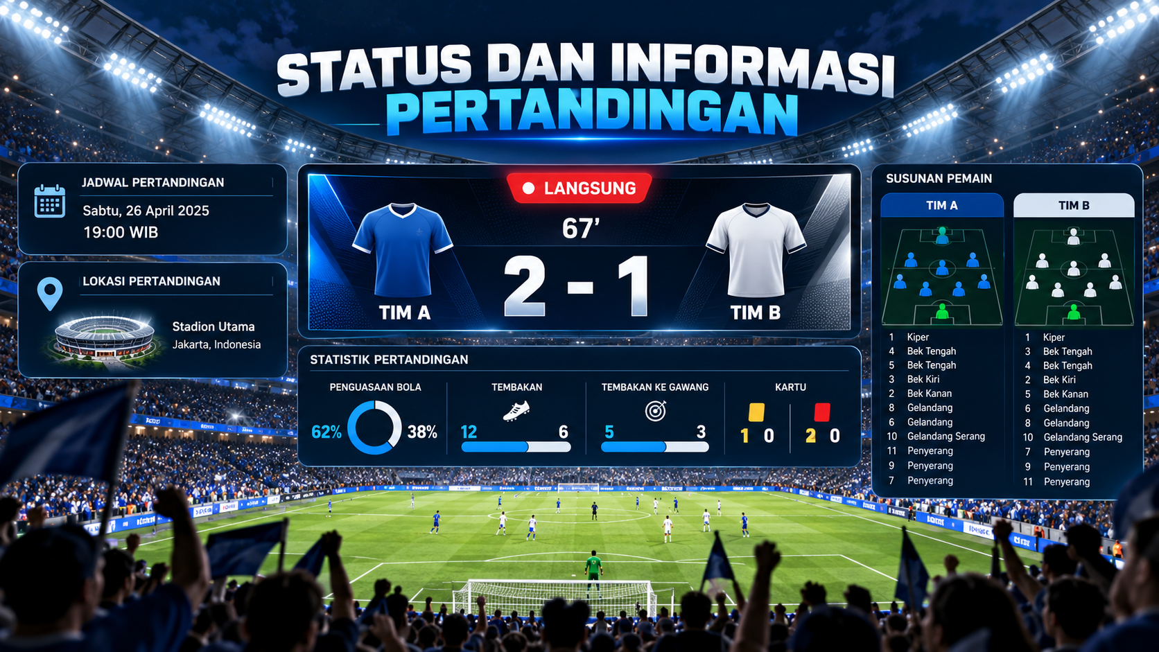 Status dan Informasi Pertandingan - adhyaksa