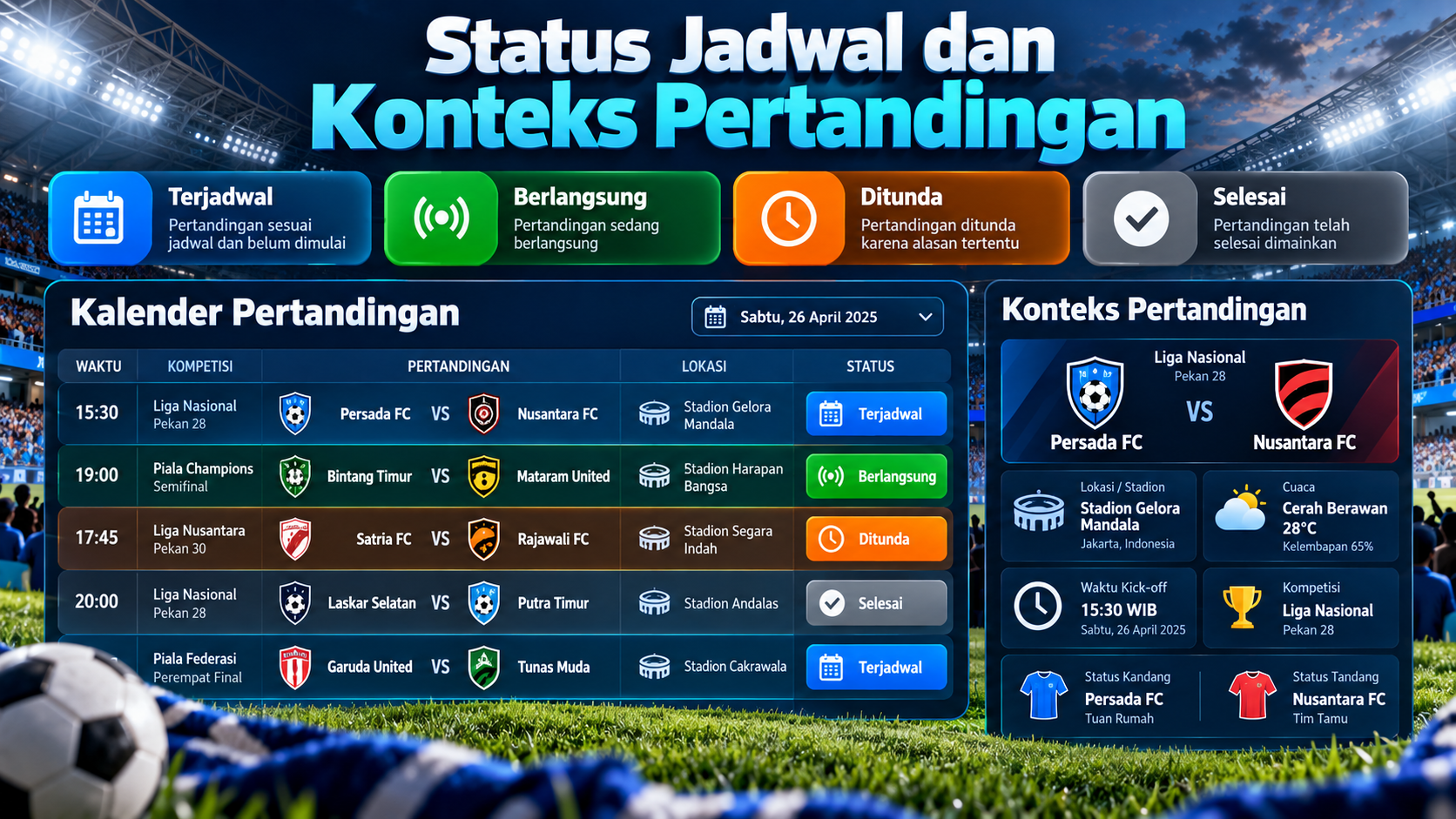 Status Jadwal dan Konteks Pertandingan - al-hilal