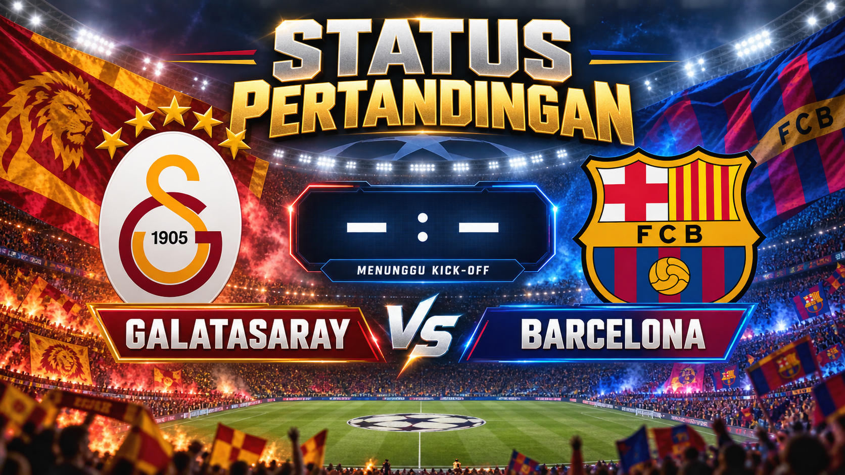 Status Pertandingan Galatasaray vs Barcelona - ucl